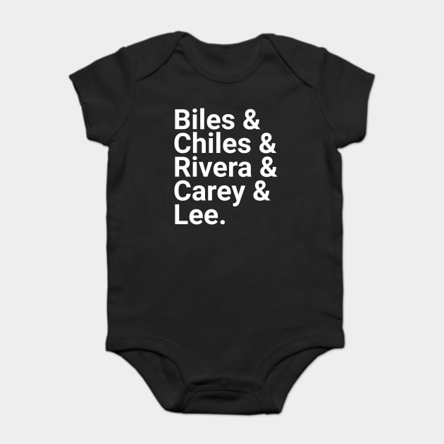 Gold Winning USA Women’s Gymnastics Team 2024 Baby Bodysuit by UrbanLifeApparel